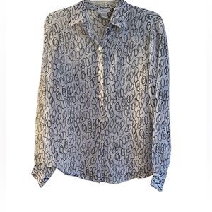 NICOLA Chain Pattern Shirt in White and Black